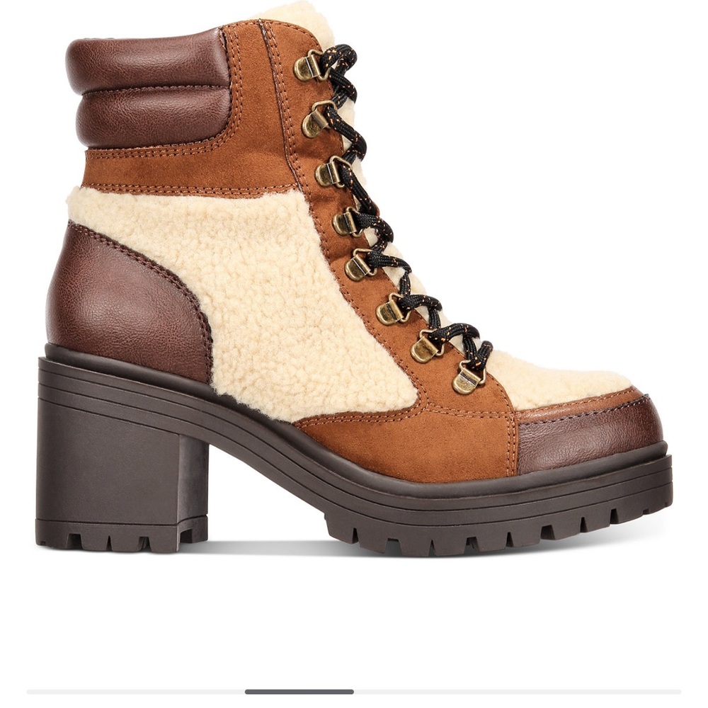 Sun & Stone ‘Cookie’ Lace Up Platform Booties